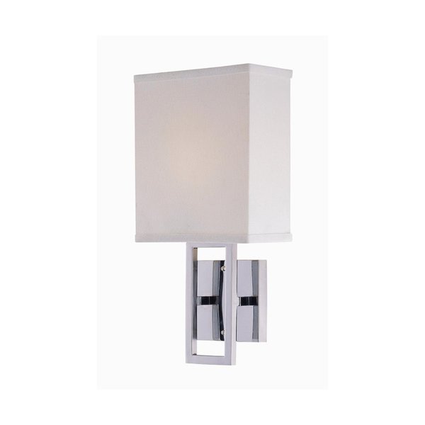 Lite Source Wall Lamp Chrome/Off-White Fabric Shade Type B 60W LS-16585C/WHT